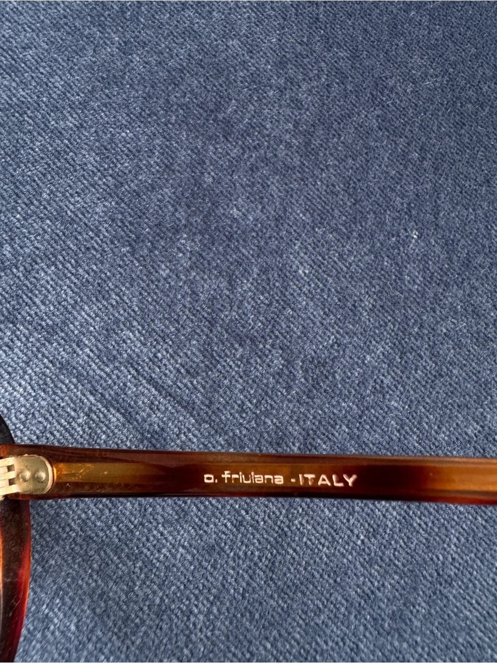 Vintage Italian O. Friulana  Oversized Blue tint Sunglasses.